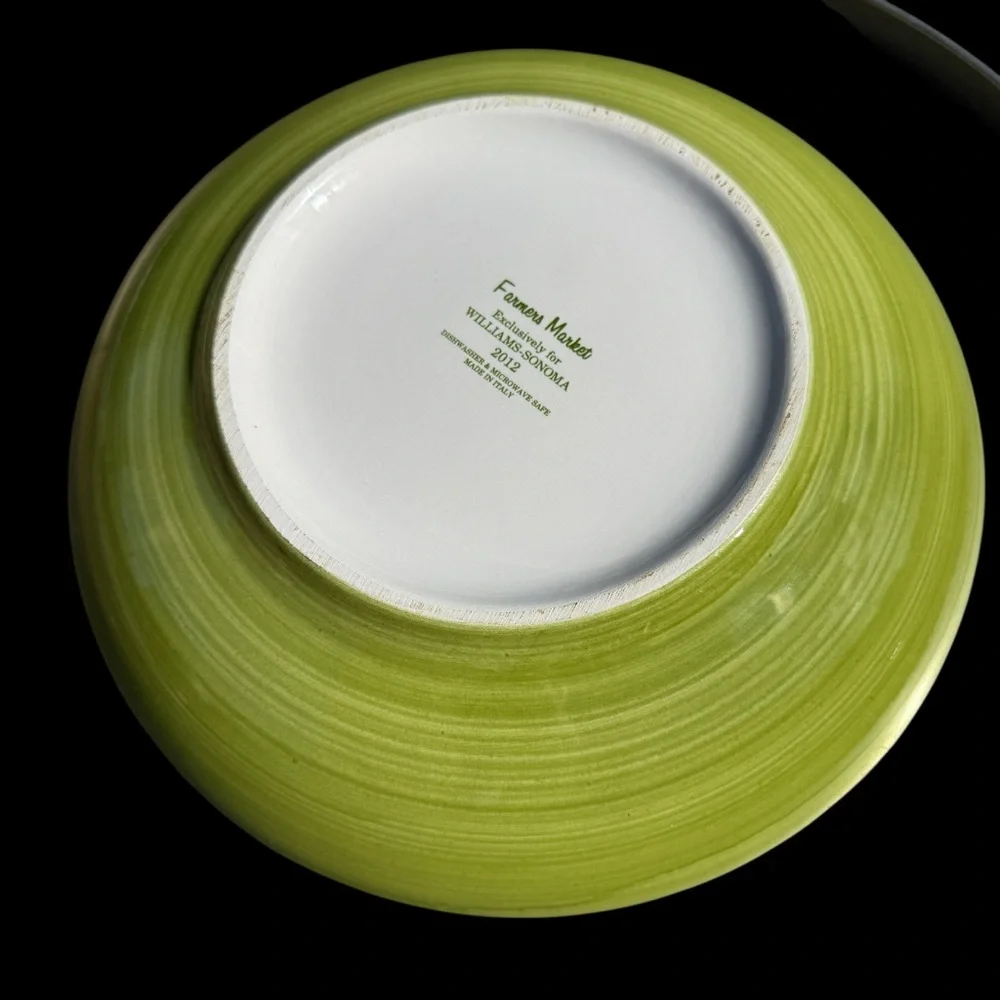 VTG 2012 Williams-Sonoma Farmers Market Pasta Bowl Cauliflower Botanical 10”